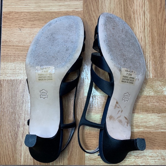 David Tate Rosette Evening Shoes - EUC 7 Black - Picture 5 of 10